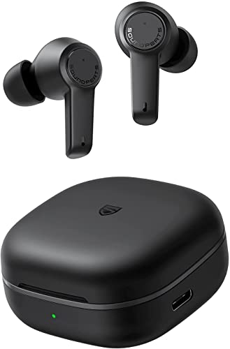 SoundPEATS T3 Audifonos Inalambricos Bluetooth 5.2 Cancelación de Ruido Activa 10mm Drivers Dinámicos Algoritmo de AI Sound+ Modo de Transparencia Sonido Estéreo Micrófono Dual Total 16.5 Horas