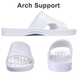 Zapatos de ducha para mujer, de secado rápido, sandalias de playa con agujeros de drenaje, Versión de actualización blanca, 9.5-10.5 Women/8.5-9.5 Men