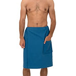 TowelSelections Envoltura de toalla de spa para ducha y baño para hombre, azul (Vallarta Blue), Medium-Large