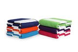 Toalla de playa 100% algodón Toalla de baño, paquete de 6, toalla de playa Cabana Stripe, toallas de piscina grandes (30" x 60"), toallas de baño altamente absorbentes, ligeras, suaves y de secado rápido, para fiestas, invitados