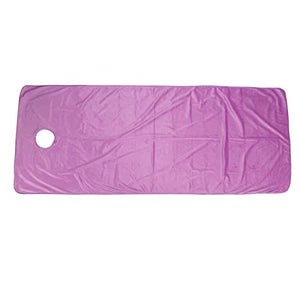 Sábana de Masaje con Orificio para la Cara, Sábana de Salón de Belleza Suave para la Piel, Sábana de Felpa Corta para Mesa de Masaje SPA, Funda de Cama Gruesa