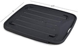 Escurridor plegable para platos – Despega y pliega para un fácil almacenamiento, drena el agua directamente en el fregadero, espacio para ocho platos grandes, cubiertos seccionales y compartimento para utensilios, compacto y portátil.