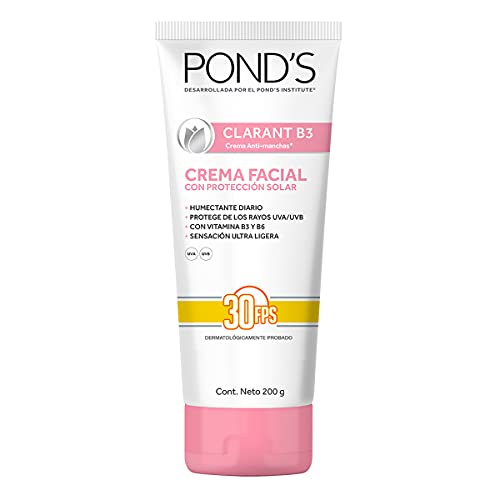 Pond's Crema Facial Clarant B3 con Factor de Protección Solar 30, 200 g