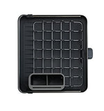 Escurreplatos Extensible de Acero Inoxidable de Dos Piezas, antiarañazos y móvil, para Cubiertos y caño de Drenaje, Talla única, Gris