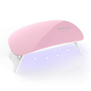 Lampara led uñas Secador de uñas de Botón Táctil Sensor Automático de infrarrojos Secador de Uñas 6W Lámpara LED UV Profesional Maquillaje Uñas con Temporizador con 2 temporizadores de 45s, 60s (Rosa)