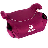 Diono Solana, sin pestillo, asiento elevador sin respaldo único, ligero, lavable a máquina, portavasos, color rosa