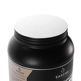Sascha Fitness Isolate Bote de Proteína, 100% proteína GRASS-FED, Sabor Chocolate, 907 gr