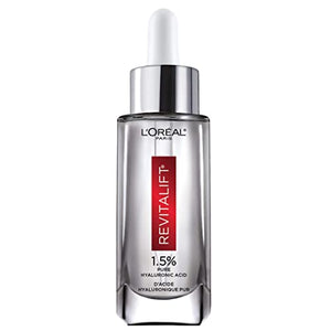 Hyaluronic Acid Serum by L’Oreal Paris Skincare, Revitalift Derm Intensives Pure Hyaluronic Acid Anti-Aging Face Serum for Visibly Plumped Skin and Reduced Wrinkles, Paraben Free, 1.0 oz.