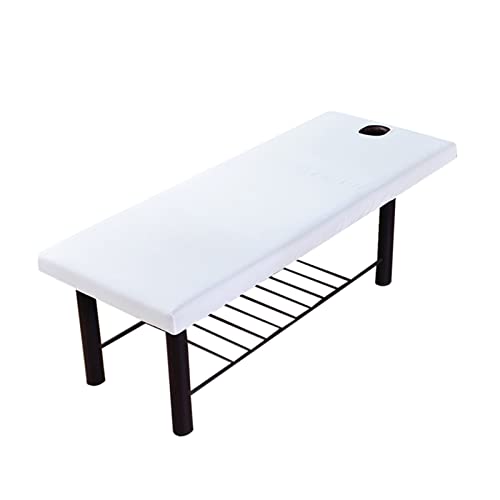 Funda para mesa de masaje, elástica, todo redondo, con orificio para la cara, para salón de belleza y spa