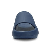 - Sandalias de almohada antideslizantes para mujeres y hombres, suela gruesa suave para interiores y exteriores, 4-azul marino, 11-12 Women/10-11 Men