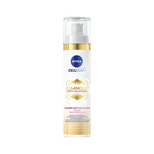 NIVEA Fluido Facial De Día Anti-manchas Con Ácido Hialurónico Y Fps50 Cellular Luminous 630°, 40ml