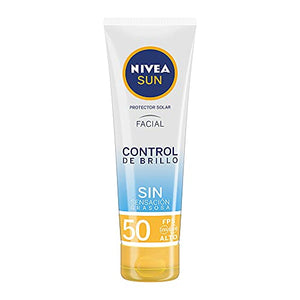 Nivea Sun Protector Solar Facial Control De Brillo Fps 50+, 50ml