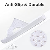 Zapatos de ducha para mujer, de secado rápido, sandalias de playa con agujeros de drenaje, Versión de actualización blanca, 9.5-10.5 Women/8.5-9.5 Men