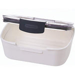 Contenedor de almacenamiento de alimentos sellado de silicona con tapa transparente compatible con borrado en seco, 5.75 pulgadas de largo