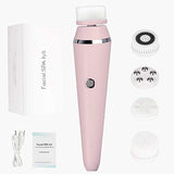 AVEDISTANTE Cepillo Limpiador Facial 4 en 1, 3 Velocidades USB Recargable Exfoliante y Masaje Facial
