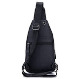 Mochila de cuero para hombre y mujer, bandolera de hombro, para día al aire libre, viajes, deportes, camping, senderismo, táctica, Viajar, Negro, Mochilas Daypack