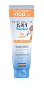 ISDIN Fotoprotector Pediatrics Gel Cream SPF 50+, Protector Solar Corporal para niños y bebes, El todoterreno de los fotoprotectores para la piel frágil del niño, 250 ml