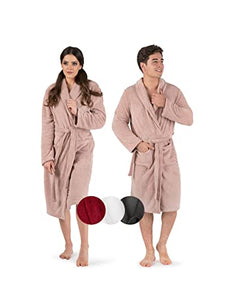 Bata de Baño Esquimal Unitalla/Unisex Súper Absorbente * Ultrasoft Highly Absorbent Unisex Bathrobe (Rosa Tenue)