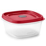 Rubbermaid - Recipiente para alimentos con tapa, Rojo, 5-Cups - Quantity 1, 1
