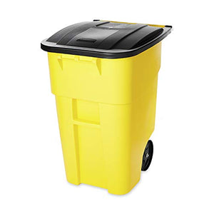 Rubbermaid Commercial Products BRUTE Rollout Waste/Utility Container, 50-gallon, Yellow