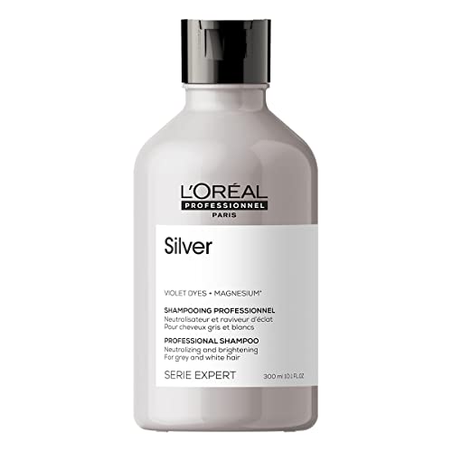 L'Oréal Professionnel Shampoo Morado Silver | Matizador para Cabello con Canas o Platinado | Nutre y Otroga Brillo | 300ML