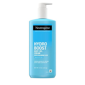 Neutrogena Hydro Boost Hydrating Body Gel Cream With Hyaluronic Acid, Non-Greasy And Fast Absorbing Cream For Normal To Dry Skin, Paraben-Free, 16 ounce