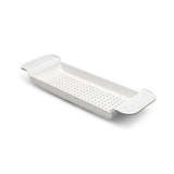 ▶ Madesmart Baby Expandable Bath Shelf - White | BABY COLLECTION | Holes for Storing and Draining Bath-care Accessories or Toys | Non-slip Grip | Fits Any Size Tub | BPA-Free