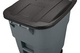 ▶ Rubbermaid Commercial BRUTE Recycling Bote de Basura con Tapa Abatible, 50 Galones, Gris