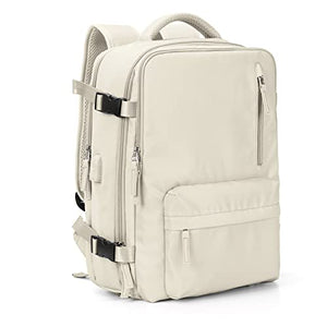 Mochila de viaje grande para mujer, mochila de transporte, mochila escolar para laptop para mujer, beige (C-beige), Standard Sive, Mochilas de viaje