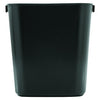 Rubbermaid Commercial  Deskside Plastic Wastebasket, Rectangular, 3 1/2 gal, Black