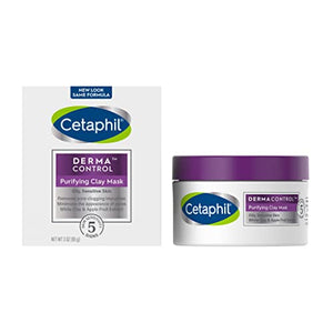 Cetaphil Pro Dermacontrol Purifying Clay Mask with Bentonite Clay for Oily, Sensitive Skin, 3 oz Jar
