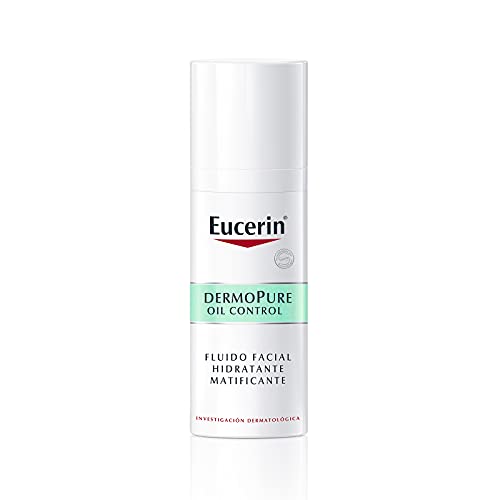 Eucerin Fluido Facial Hidratante Matificante para piel grasa, 50 ml