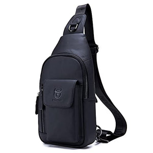 Mochila de cuero para hombre y mujer, bandolera de hombro, para día al aire libre, viajes, deportes, camping, senderismo, táctica, Viajar, Negro, Mochilas Daypack