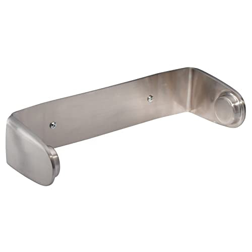 mDesign Portarrollos de cocina para pared – Soporte de acero inoxidable para rollo de papel de cocina – El perfecto aplique de pared para rollo de cocina – Plateado con acabado satinado