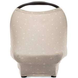 Funda para asiento de coche 4 en 1 para niñas y niños ? Toldo elástico para asiento de coche, cubierta de lactancia, cubierta para carrito de comida, bufanda Infinity, Desierto