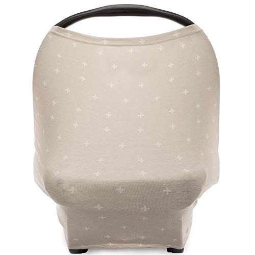 Funda para asiento de coche 4 en 1 para niñas y niños ? Toldo elástico para asiento de coche, cubierta de lactancia, cubierta para carrito de comida, bufanda Infinity, Desierto