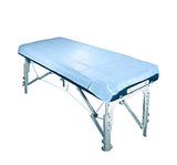 20 hojas desechables impermeables para mesa de masaje, fundas de cama, resistencia a los fluidos, 78,7 x 198,1 cm, color azul