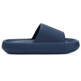 - Sandalias de almohada antideslizantes para mujeres y hombres, suela gruesa suave para interiores y exteriores, 4-azul marino, 11-12 Women/10-11 Men