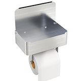 Soporte de papel higiénico con estante, dispensador de toallitas desechables para almacenamiento de toallitas de baño, mantiene tus toallitas ocultas fuera de la vista, organizador de pared de acero inoxidable SUS304 (níquel cepillado)