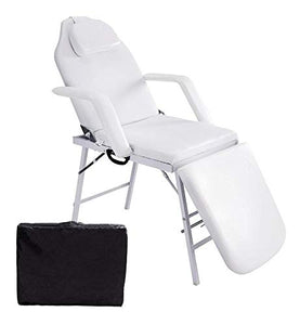 Silla Reclinable Profesional – Terapeutas, Tatuajes, Faciales – Soporta 150 kg – Inclinación ajustable a 180° – Se Convierte en Camilla – Plegable – Incluye Bolsa Transportadora