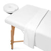 Juego de sábanas de microfibra para mesa de masaje (3 piezas, incluye sábanas planas y bajeras con funda para la cuna), color blanco