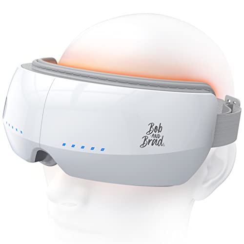 Masajeador de ojos con calor, masaje inteligente de ojos con música de ruido blanco, máscara recargable para relajarse, tensión, ojeras secas, masajeador facial eléctrico para mejorar el sueño, regalos ideales