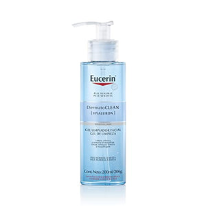 Eucerin Gel Limpiador Facial DermatoClean para piel normal a mixta, 200ml, empaque puede variar