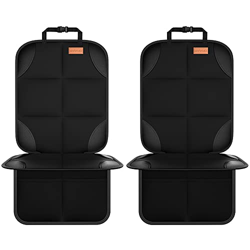 Smart eLf Protectores de Asiento para Coche Impermeable - 2 Piezas Protector de Asiento de Coche para los Asientos de Coche de Bebé Protector Seguro para Asiento Infantil - Compatible Isofix