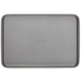 Utensilios antiadherentes para hornear, bandeja de galletas antiadherente, 11 x 17 pulgadas, color gris