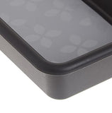 Organizador de Bandeja de Cubiertos Rubbermaid Antideslizante, Grande, Negro con Gris