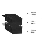 Sinzip 10 bolsas de maquillaje de lona de algodón con parte inferior y correa, bolsa de cosméticos multiusos con cremallera bolsa de aseo de viaje, bolsa de lápices en blanco, Negro, L, Bolsas de lona