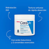 ▶ CeraVe Crema Hidratante |454gr| Hidrante diario para rostro y cuerpo para piel seca