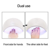 Salandens LED / UV Alta Potencia Lampara Uñas Del Uñas - USB Kit de Uñas de Gel Luces de Uñas Portátiles, Kit de Manicura Permanente Con Lampara, Lampara Manicura Gel de Uñas, Bastante UV Lamp Productos Para Uñas (blanco)