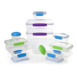 Accents Collection Food Storage Containers, Assorted Shapes and Colors, 20-Piece Set